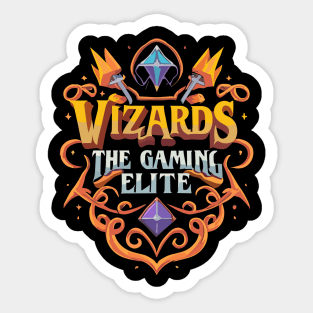 Wizards : the Gaming elite in the style of Mystical Symbols Sticker